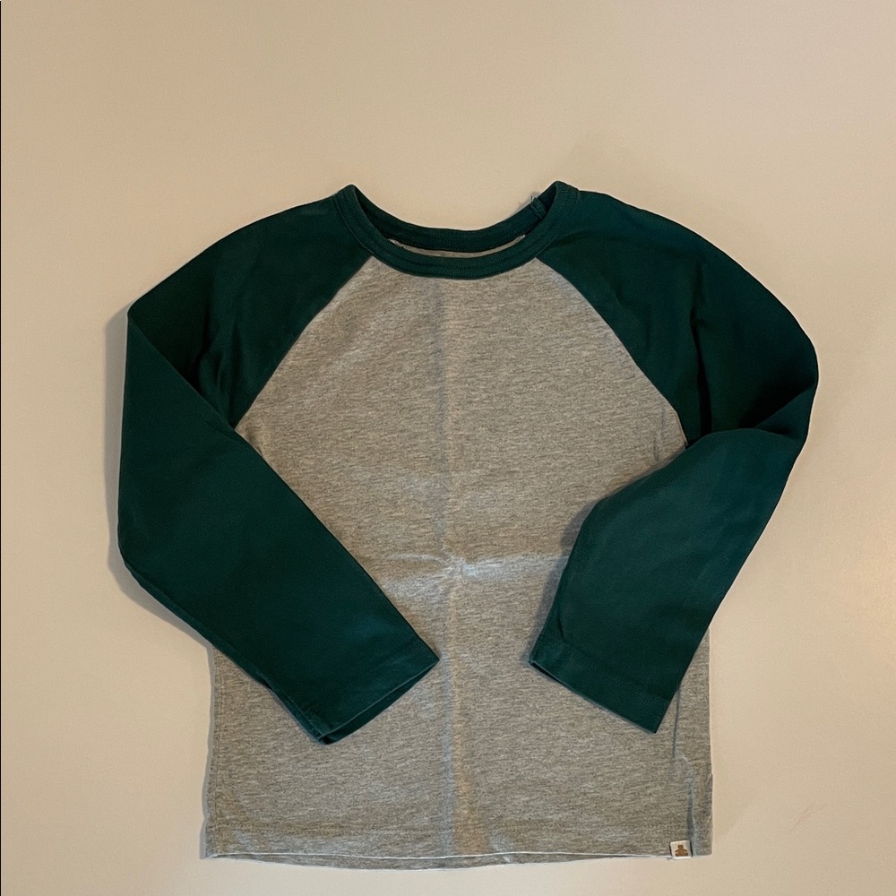Gap Kids Raglan Sleeve Shirt - Gray and Green